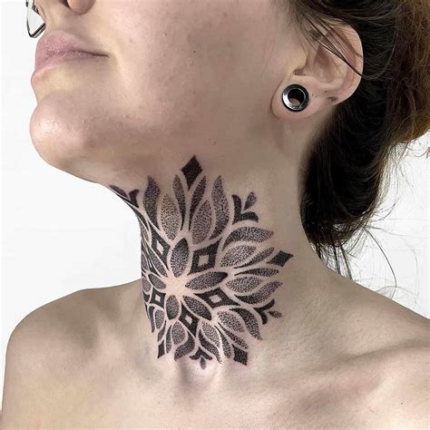 feminine neck tattoos